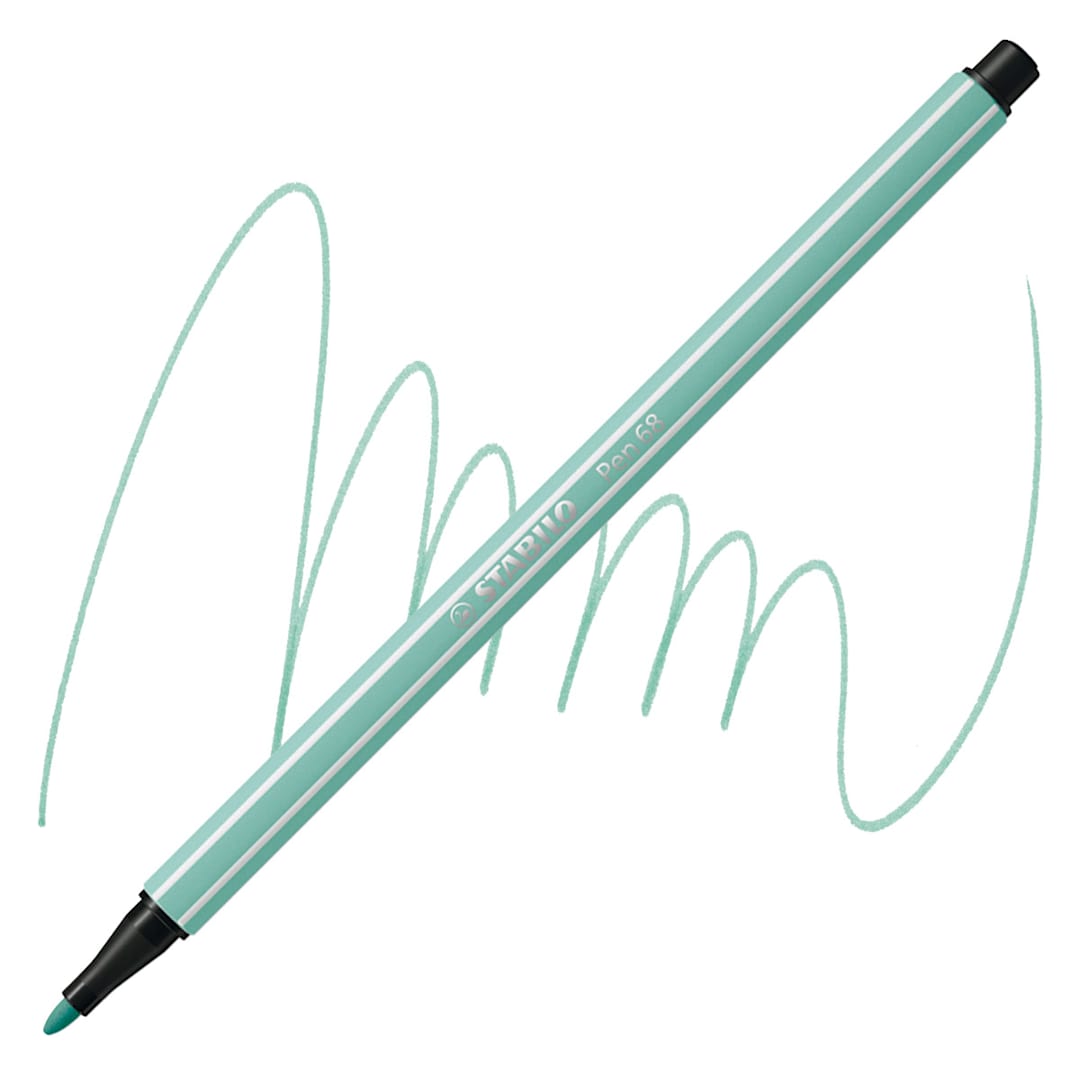 Open in modal - Stabilo Pen 68 - Eucalyptus pen and swatch
