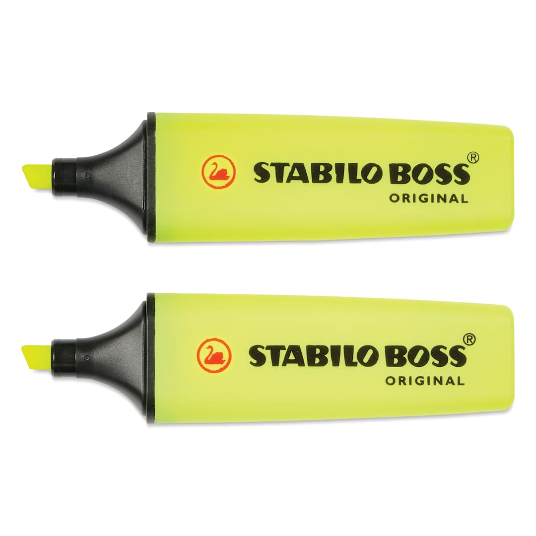 Open in modal - Stabilo Boss Original Highlighter - Yellow, Pkg of 2, no caps