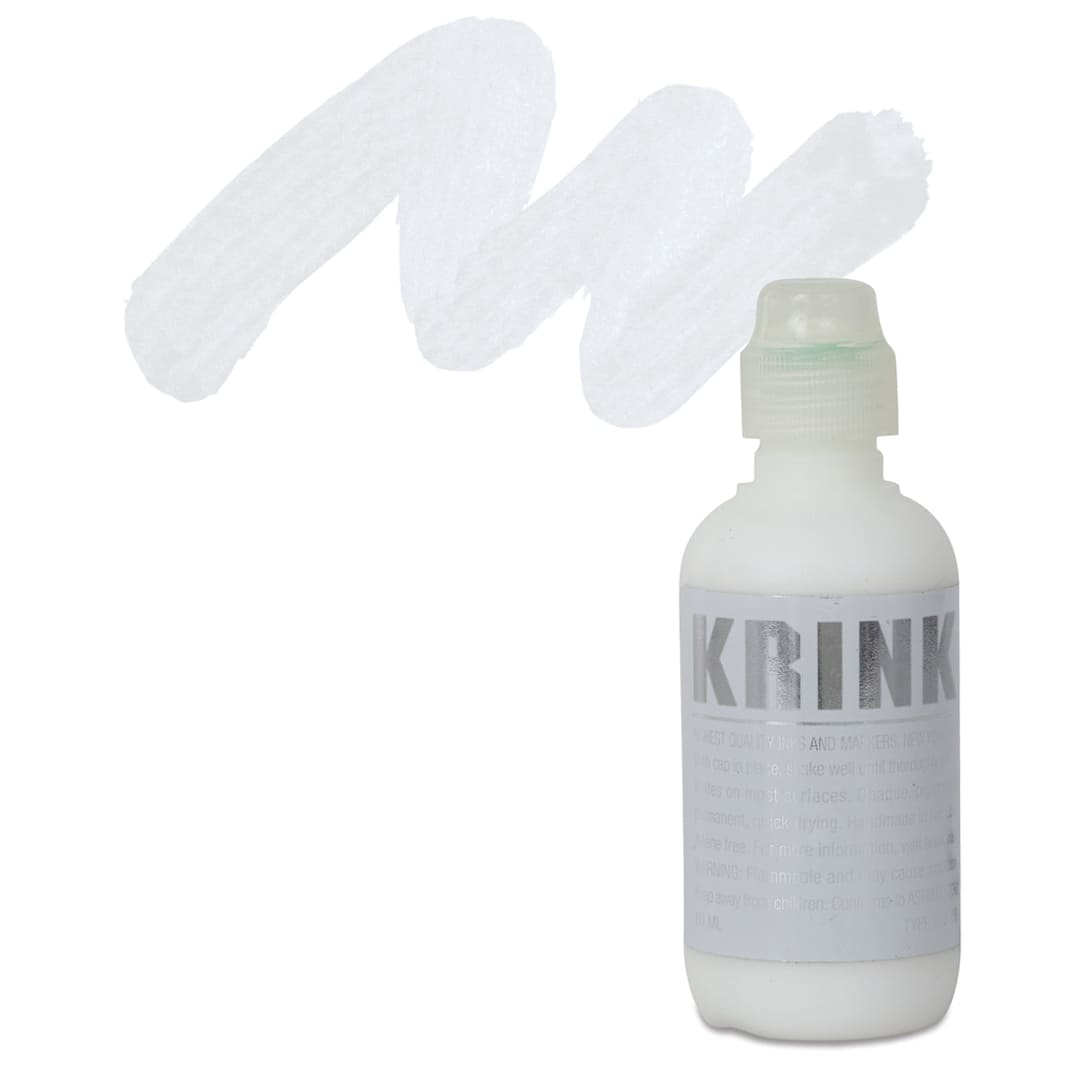 Open in modal - KRINK K-60 Paint Marker - White marker and swatch