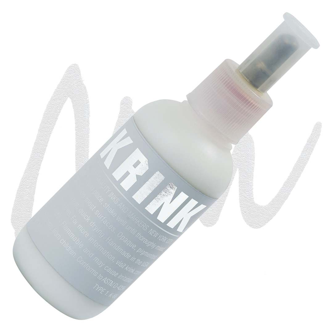 Open in modal - KRINK K-66 Steel Tip Paint Marker - White marker and swatch