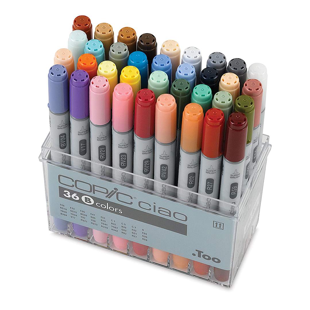 Open in modal - Copic Ciao Double Ended Marker Set - Set B, Set of 36