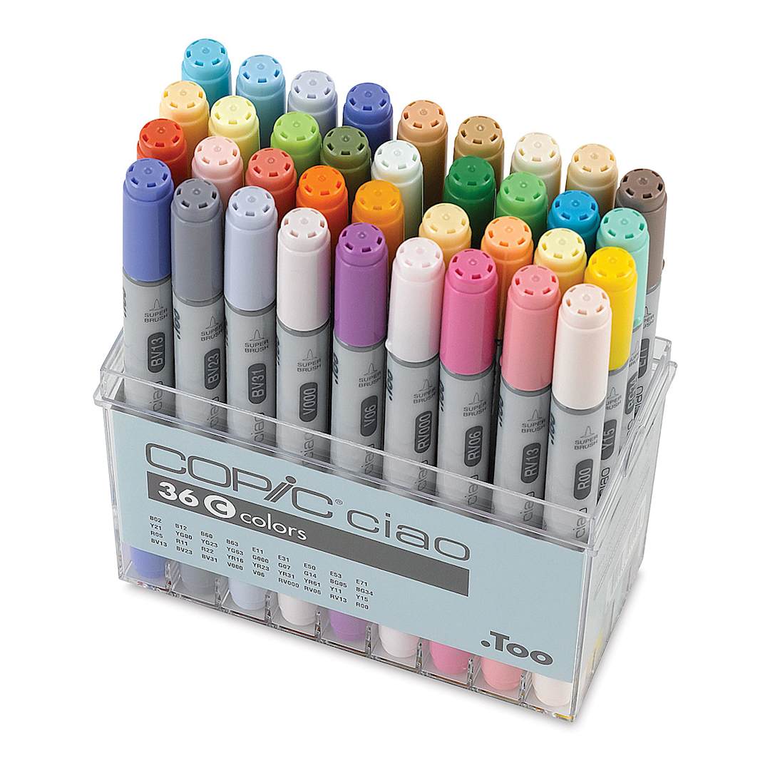 Open in modal - Copic Ciao Double Ended Marker Set - Set C, Set of 36