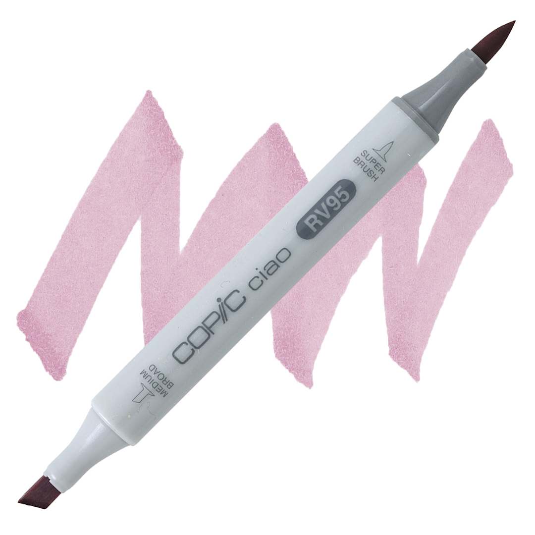 Open in modal - Copic Ciao Double Ended Marker - Baby Blossoms RV95 marker and swatch