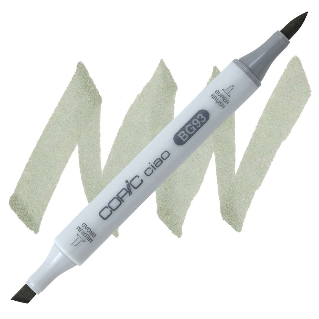 Open in modal - Copic Ciao Double Ended Marker - Green Gray BG93 marker and swatch