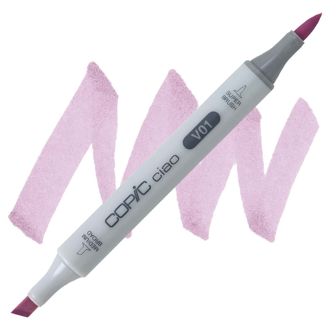 Open in modal - Copic Ciao Double Ended Marker - Heath V01 marker and swatch