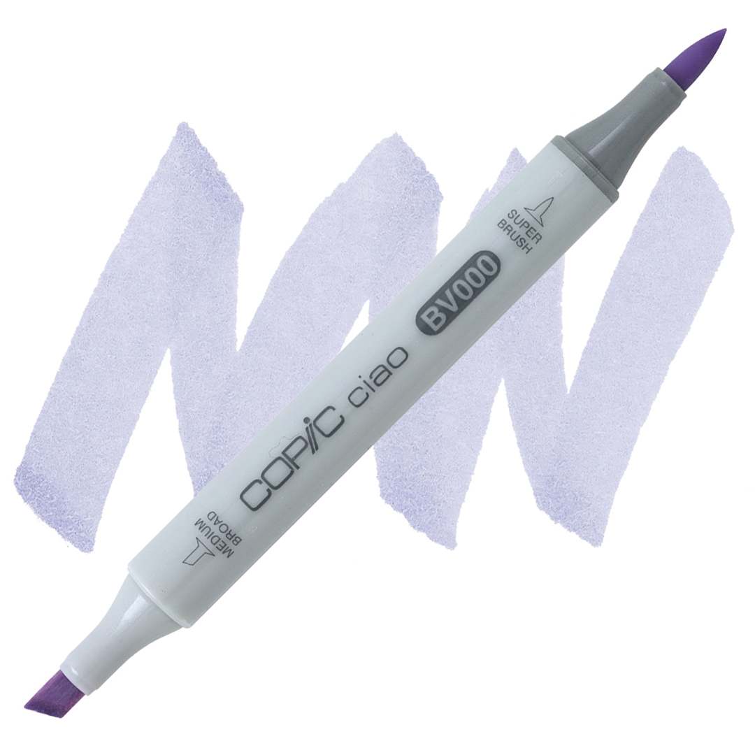 Open in modal - Copic Ciao Double Ended Marker - Iridescent Mauve BV000 marker and swatch