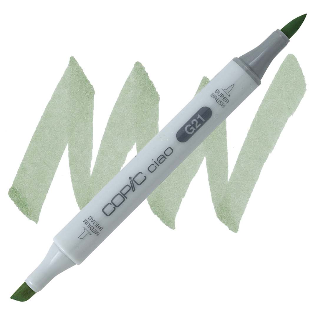 Open in modal - Copic Ciao Double Ended Marker - Lime Green G21 marker and swatch