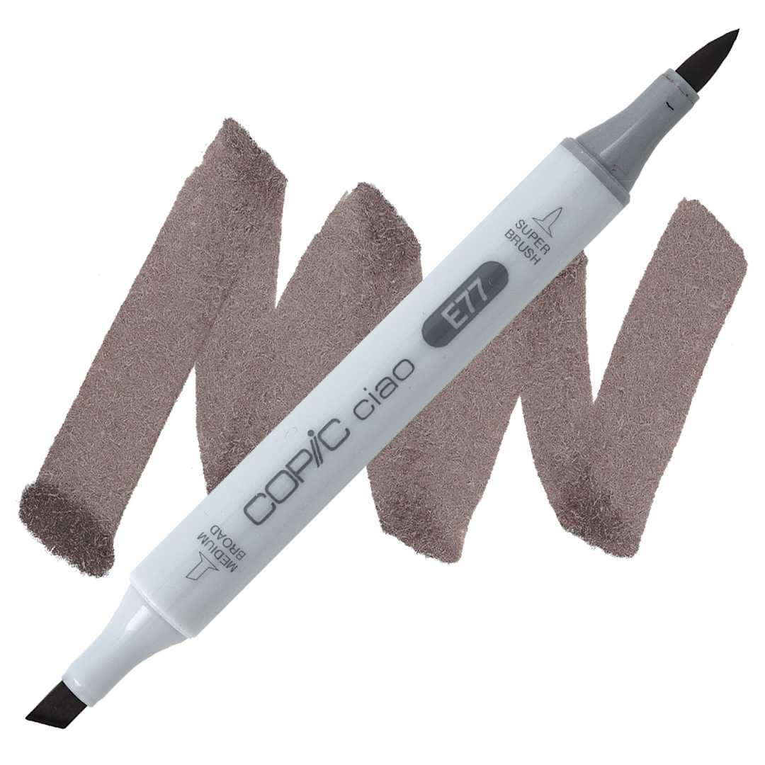 Open in modal - Copic Ciao Double Ended Marker - Maroon E77 marker and swatch