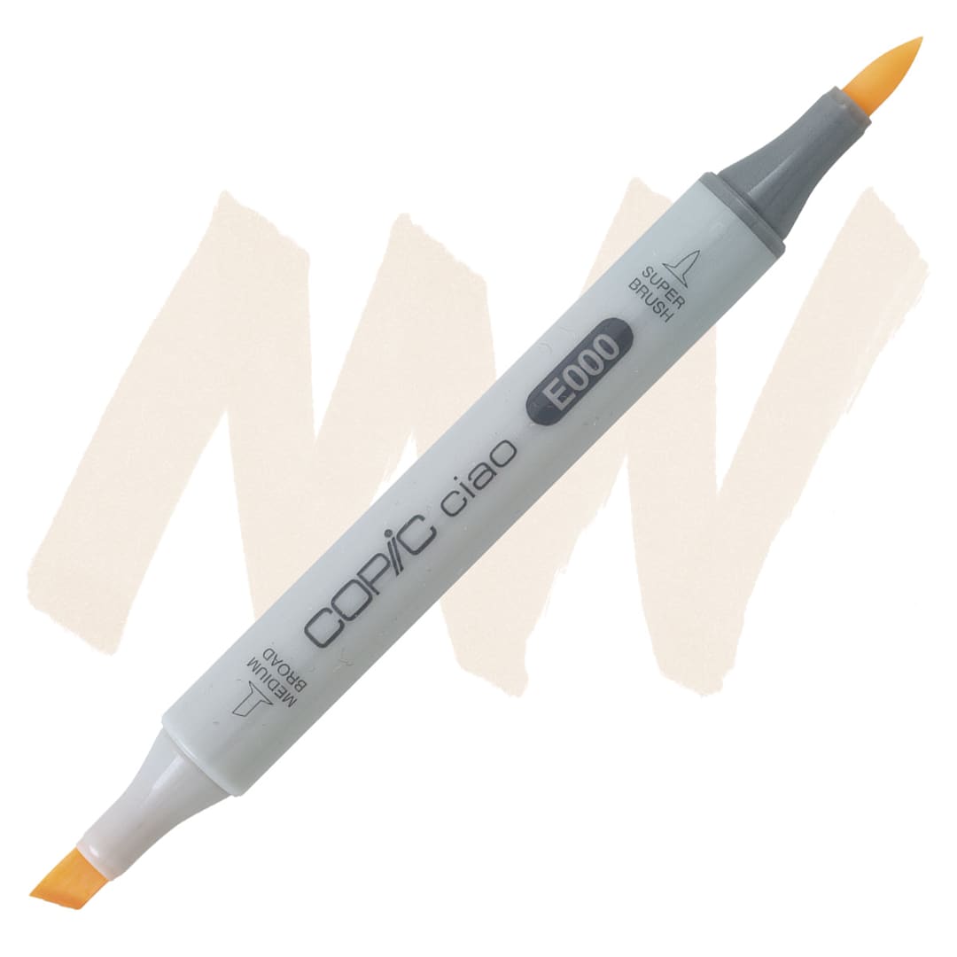 Open in modal - Copic Ciao Double Ended Marker - Pale Fruit Pink E000 marker and swatch