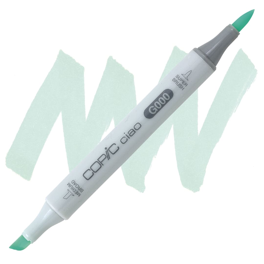 Open in modal - Copic Ciao Double Ended Marker - Pale Green G000 marker and swatch