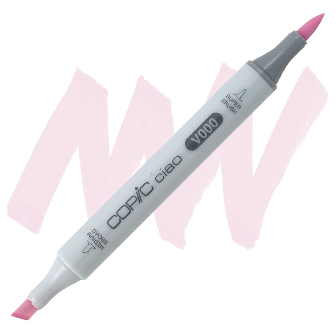 Open in modal - Copic Ciao Double Ended Marker - Pale Heath V000 marker and swatch