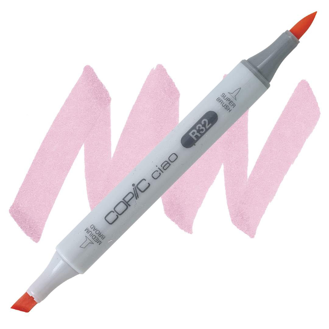 Open in modal - Copic Ciao Double Ended Marker - Peach R32 marker and swatch