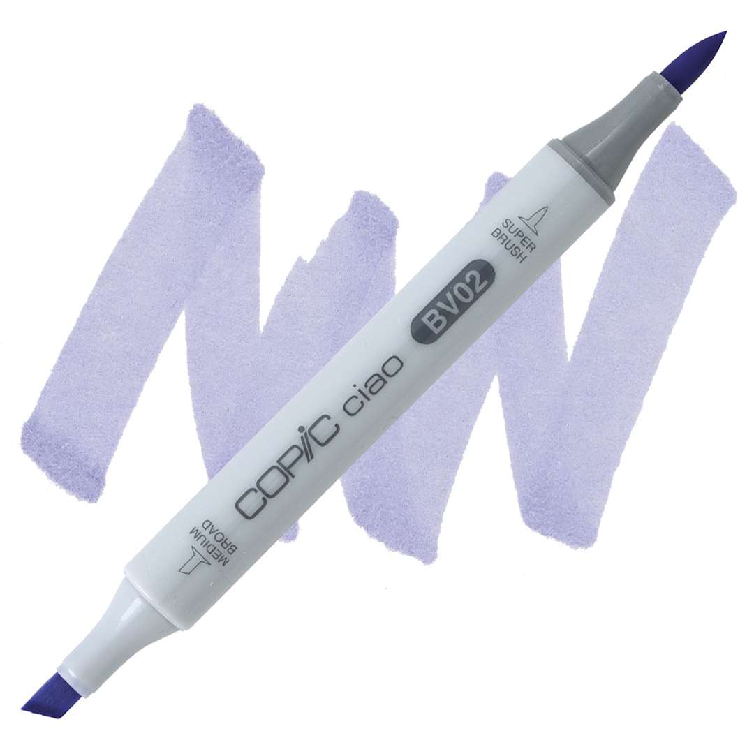 Open in modal - Copic Ciao Double Ended Marker - Prune BV02 marker and swatch