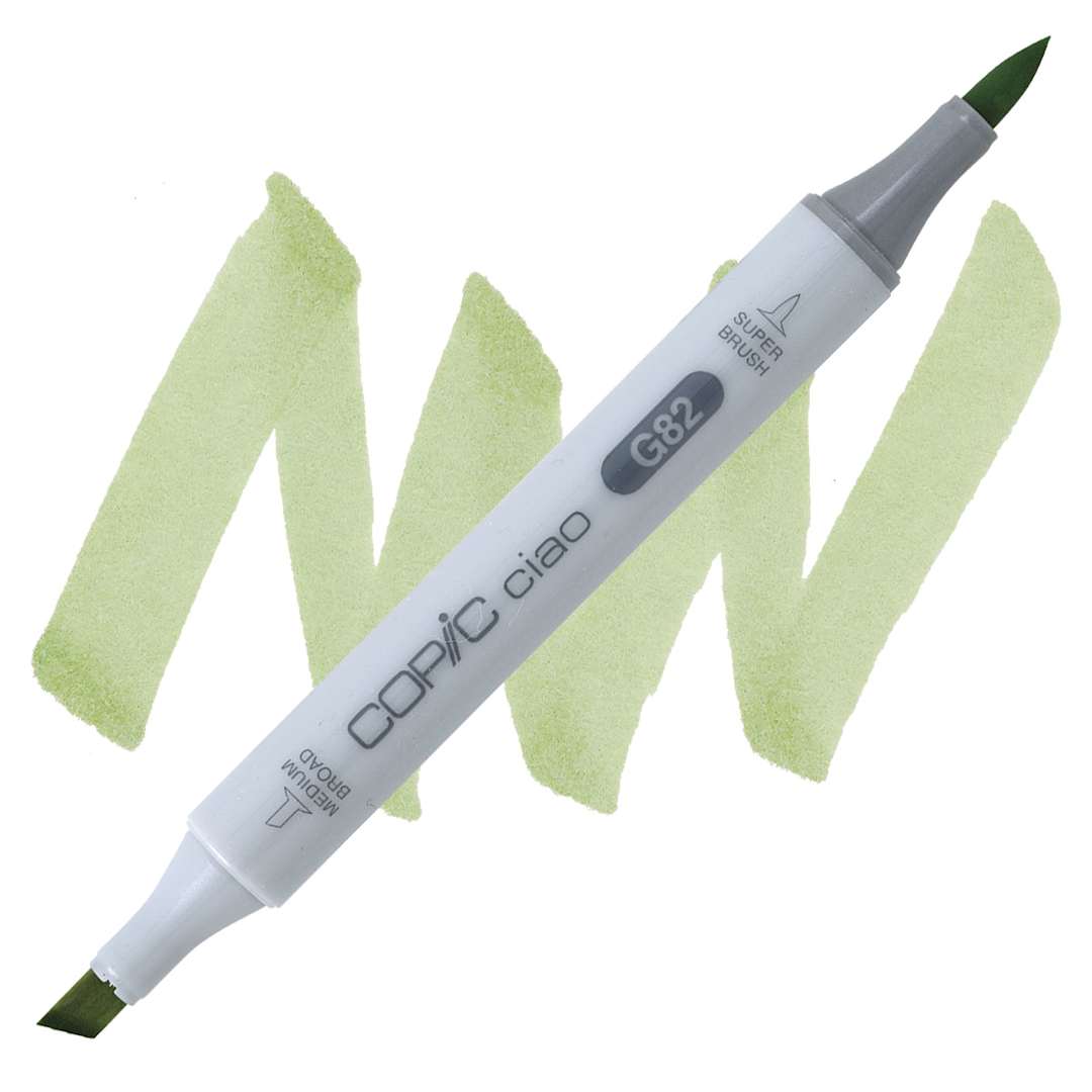 Open in modal - Copic Ciao Double Ended Marker - Spring Dim Green G82 marker and swatch