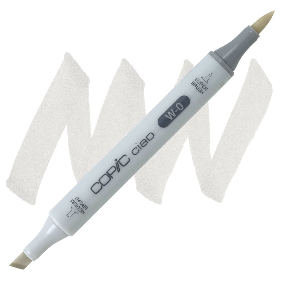 Open in modal - Copic Ciao Double Ended Marker - Warm Gray W-0 marker and swatch