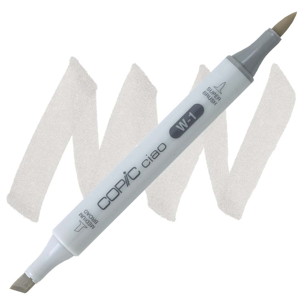 Open in modal - Copic Ciao Double Ended Marker - Warm Gray W-1 marker and swatch