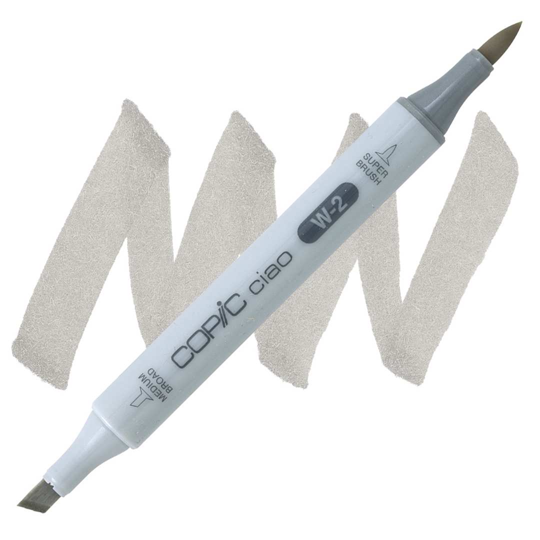 Open in modal - Copic Ciao Double Ended Marker - Warm Gray W-2 marker and swatch