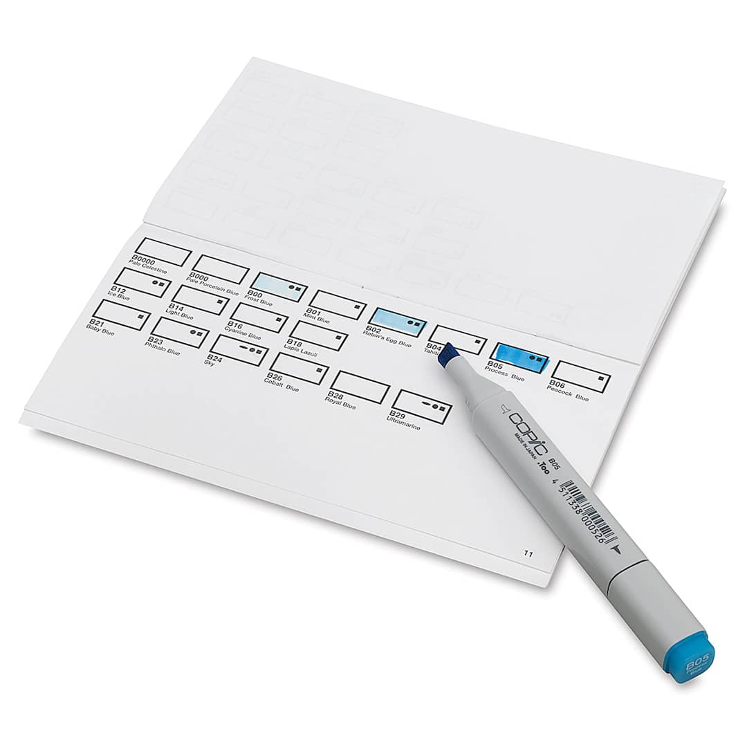 Open in modal - Copic Color Swatch Book