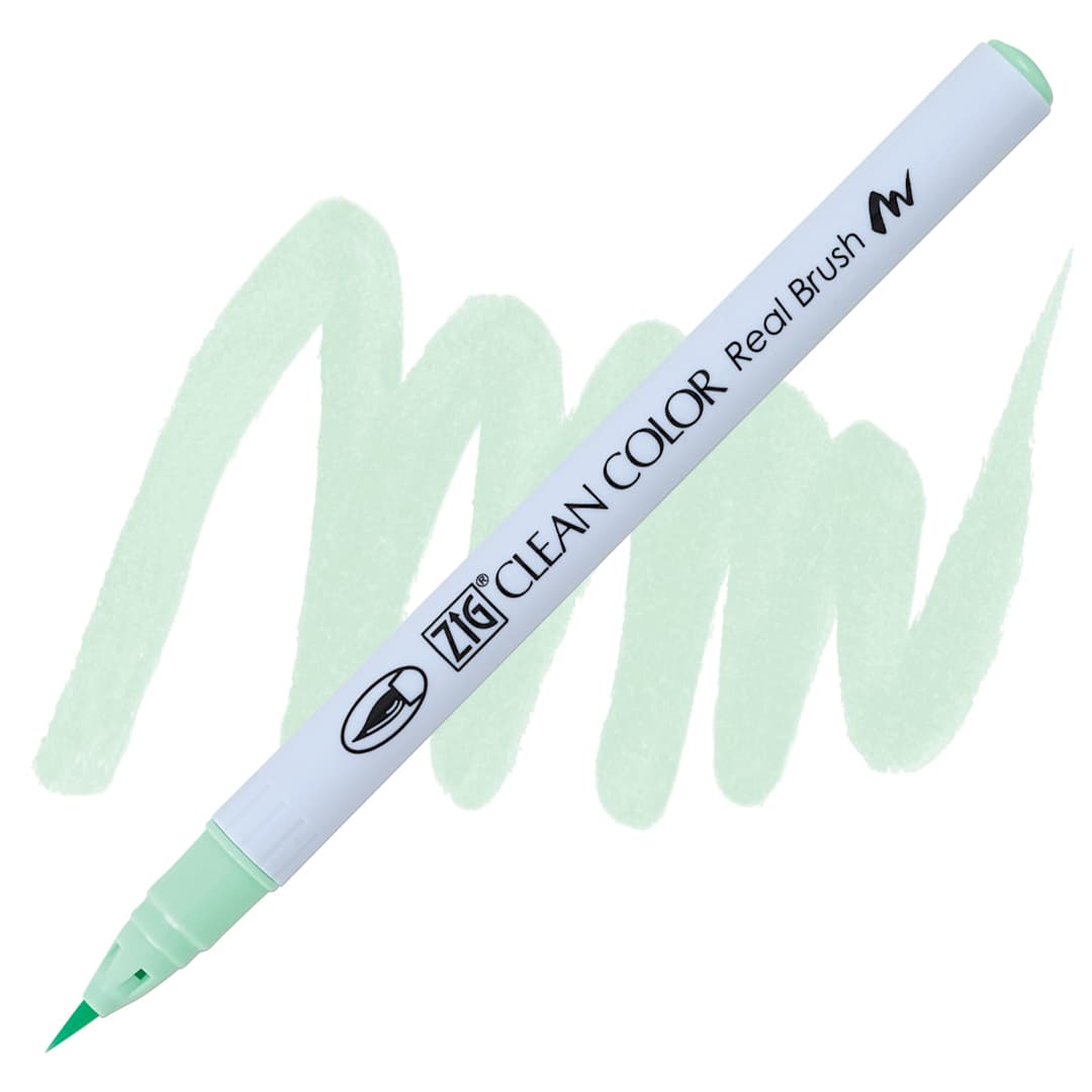 Open in modal - Kuretake Zig Clean Color Real Brush Pen - Green Shadow pen and swatch