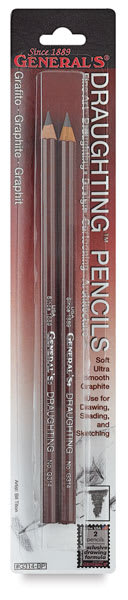 Open in modal - General's Draughting Pencil - Front of blister package of 2 pencils
