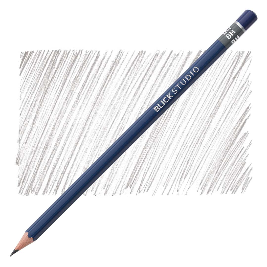Open in modal - Blick Studio Drawing Pencil - 8H pencil and swatch