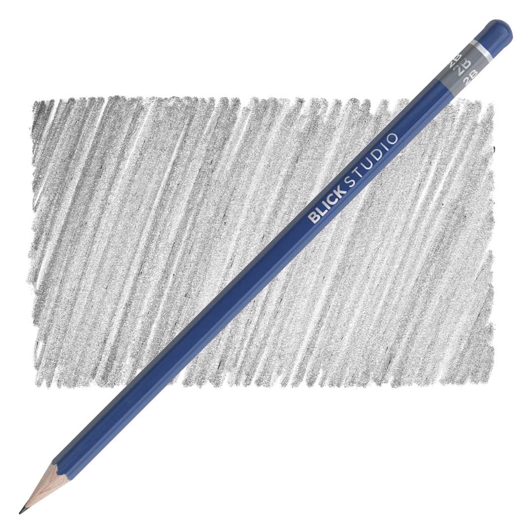 Open in modal - Blick Studio Drawing Pencil - 2B pencil and swatch