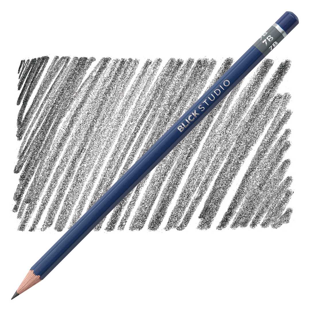 Open in modal - Blick Studio Drawing Pencil - 7B pencil and swatch