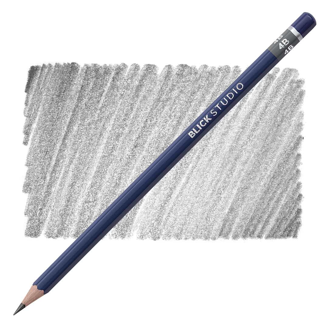 Open in modal - Blick Studio Drawing Pencil - 4B pencil and swatch