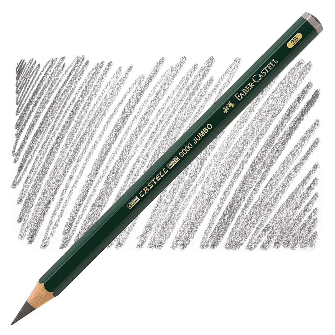 Open in modal - Faber-Castell 9000 Jumbo Pencil - 2B pencil and swatch