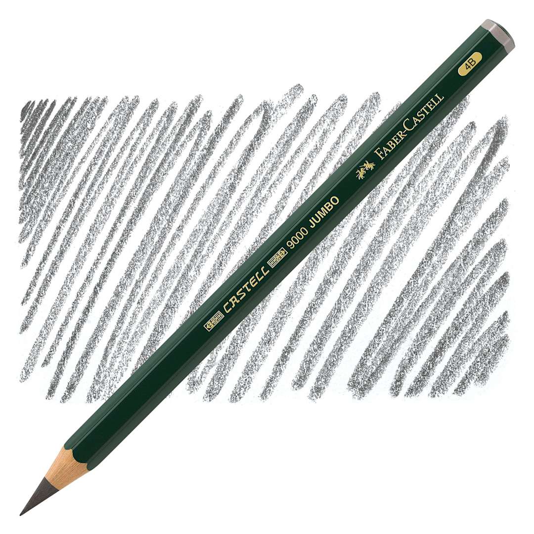 Open in modal - Faber-Castell 9000 Jumbo Pencil - 4B pencil and swatch