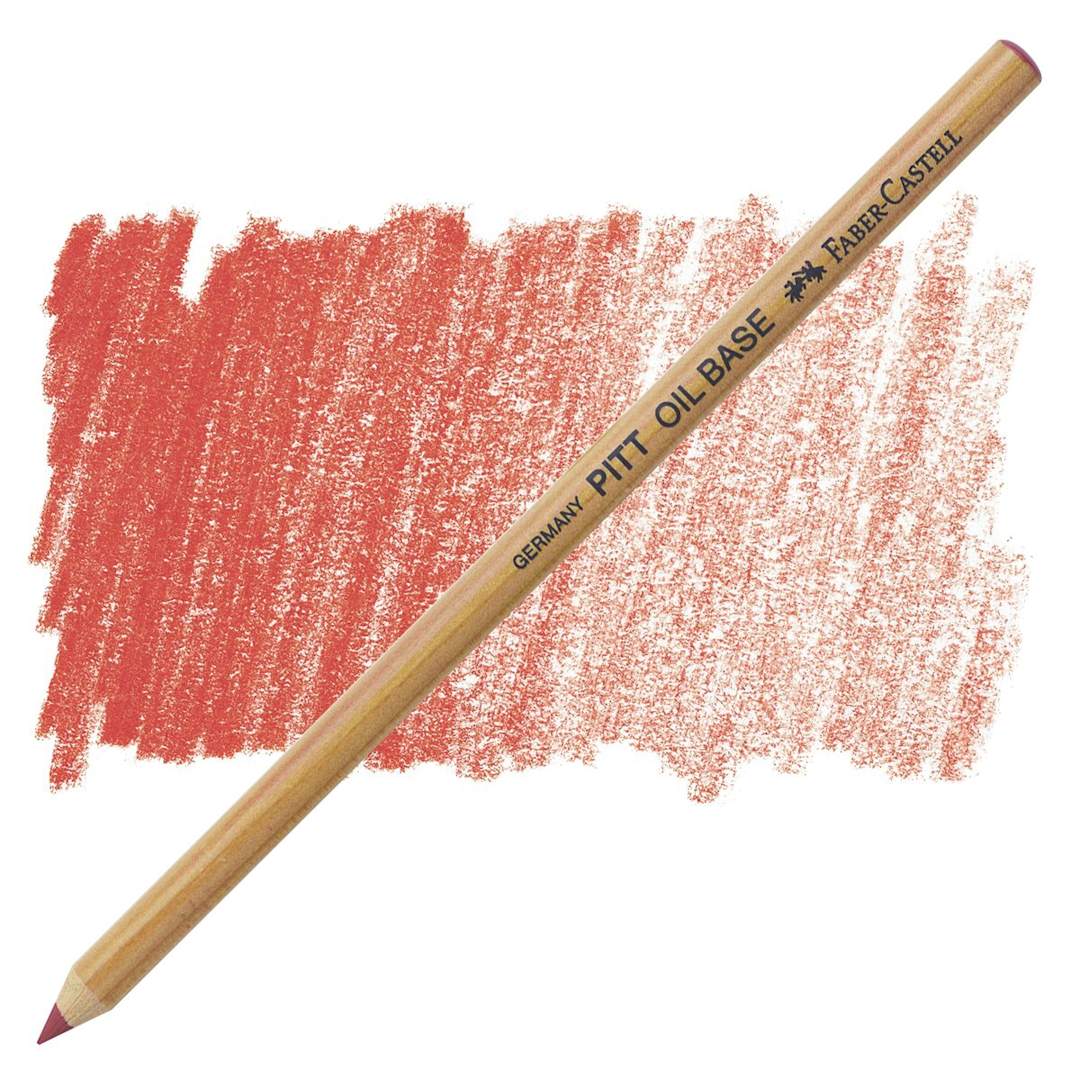 Open in modal - Faber-Castell Pitt Monochrome Oil-Based Artist Pencil - Sanguine pencil and swatch