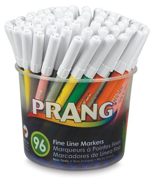 Open in modal - Classic Fine Line Art Marker - 96-count Tub of Markers shown open