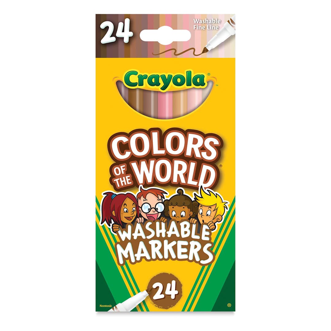 Open in modal - Crayola Colors of the World Washable Fine Line Markers - Set of 24