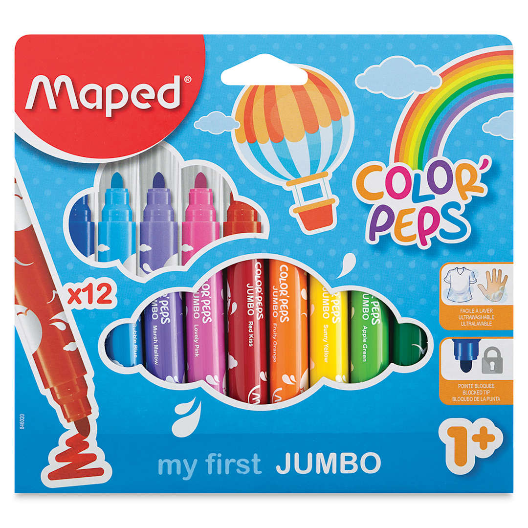 Open in modal - Maped Color'Peps My First Jumbo Markers - Front of package of set of 12
