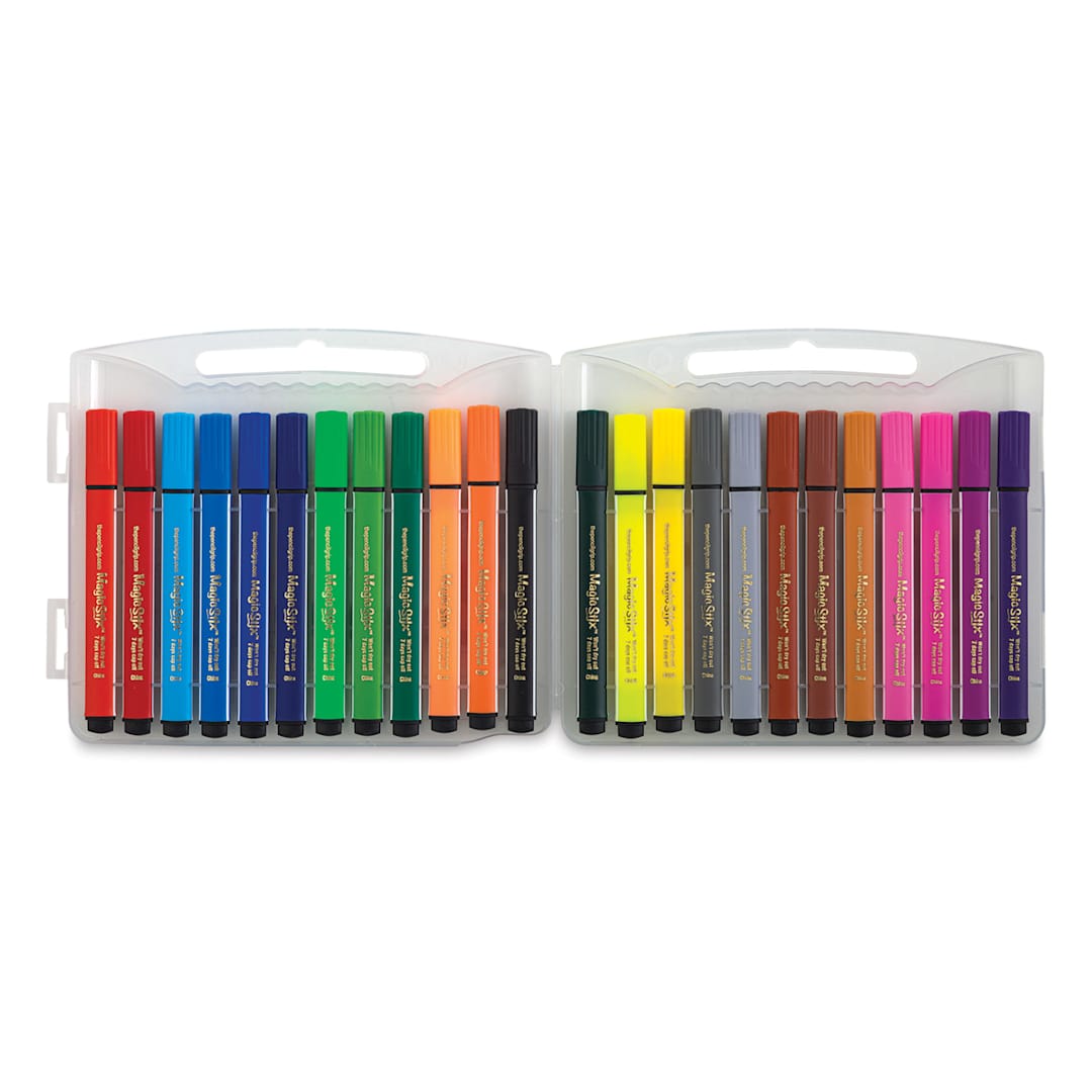 Open in modal - Magic Stix Triangular Markers - Set of 24 in open case