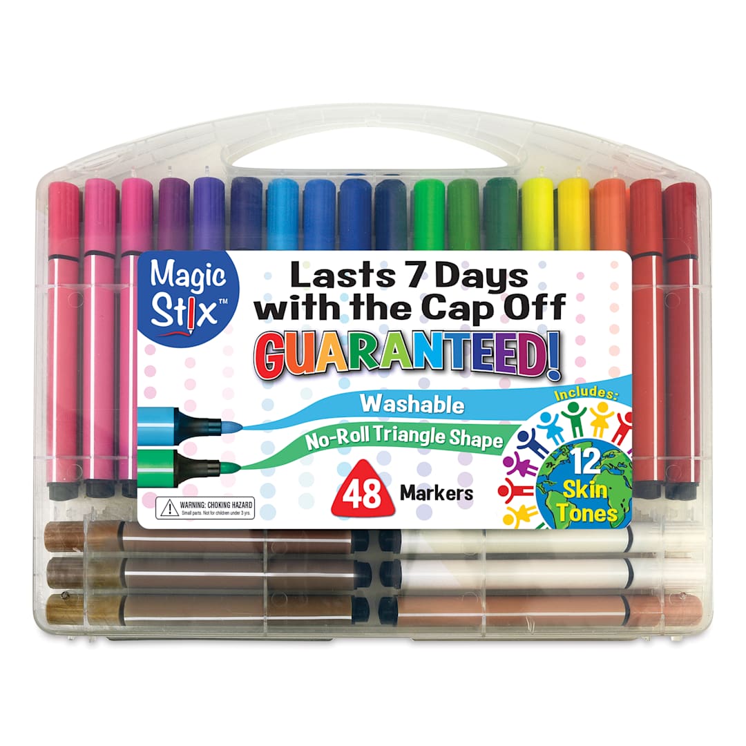 Open in modal - Magic Stix Triangular Markers - Set of 48, front of the packaging