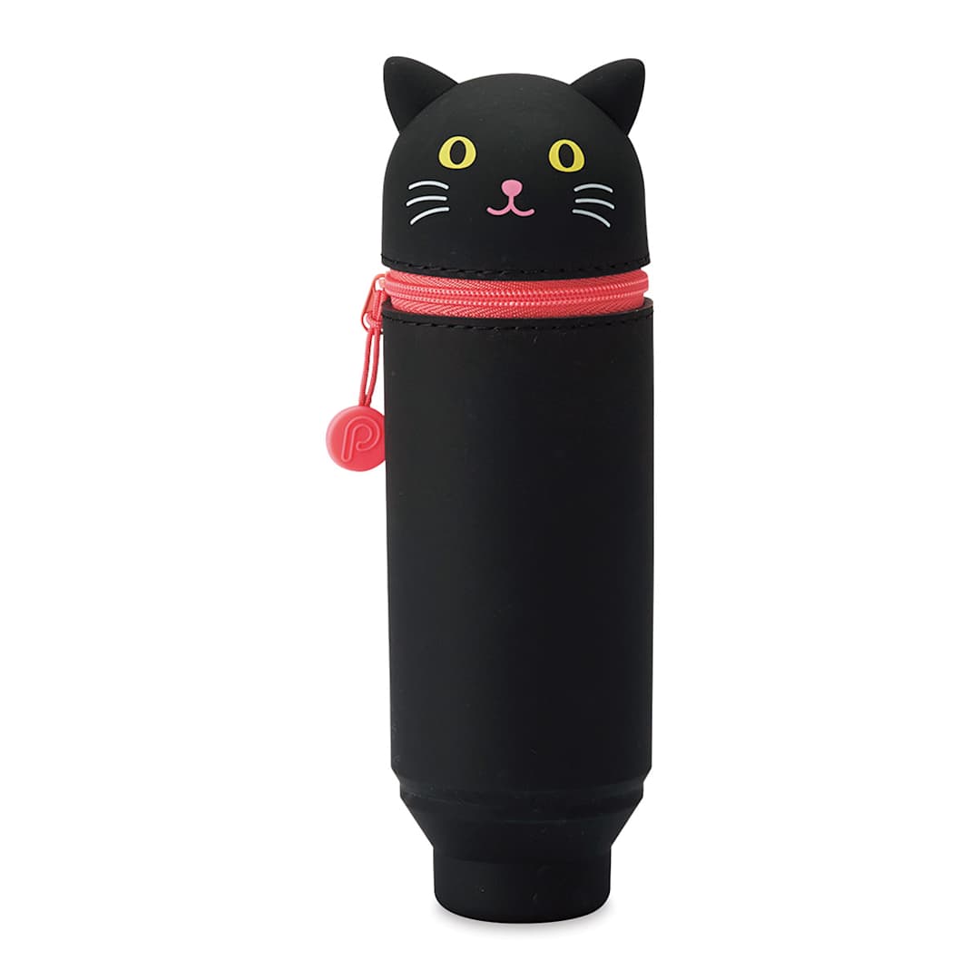Open in modal - PuniLabo Stand Up Pen Case - Black Cat