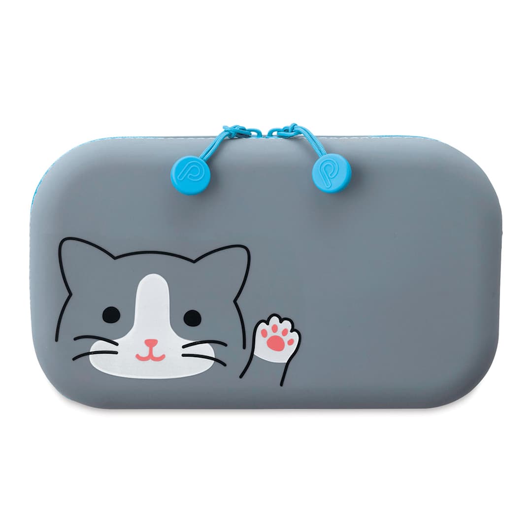 Open in modal - PuniLabo Zipper Pouch - Gray Cat