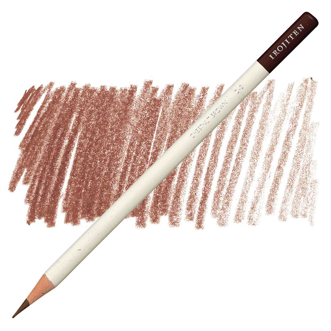 Open in modal - Irojiten Color Pencil - Chestnut Brown pencil and swatch