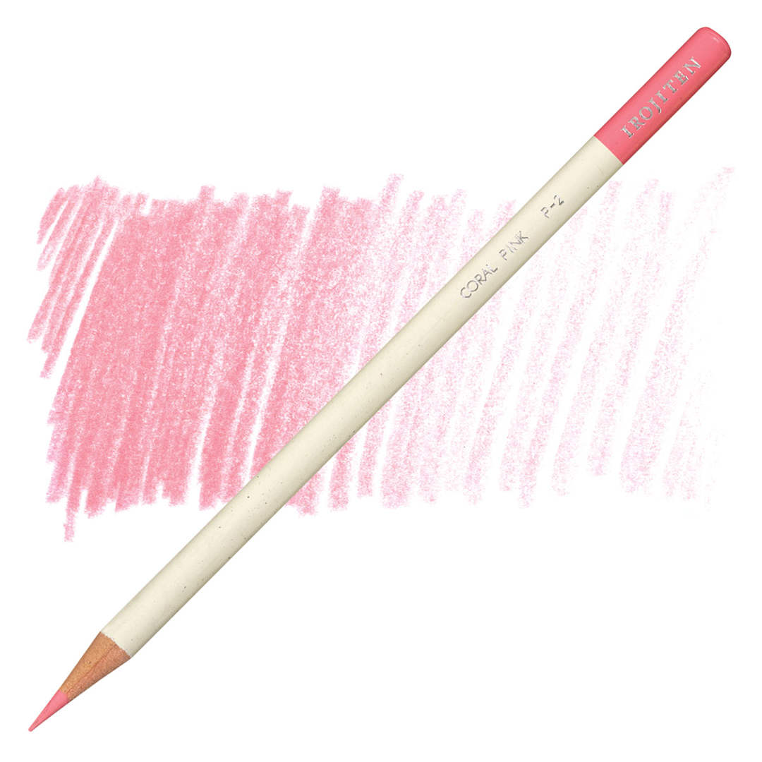 Open in modal - Irojiten Color Pencil - Coral Pink pencil and swatch