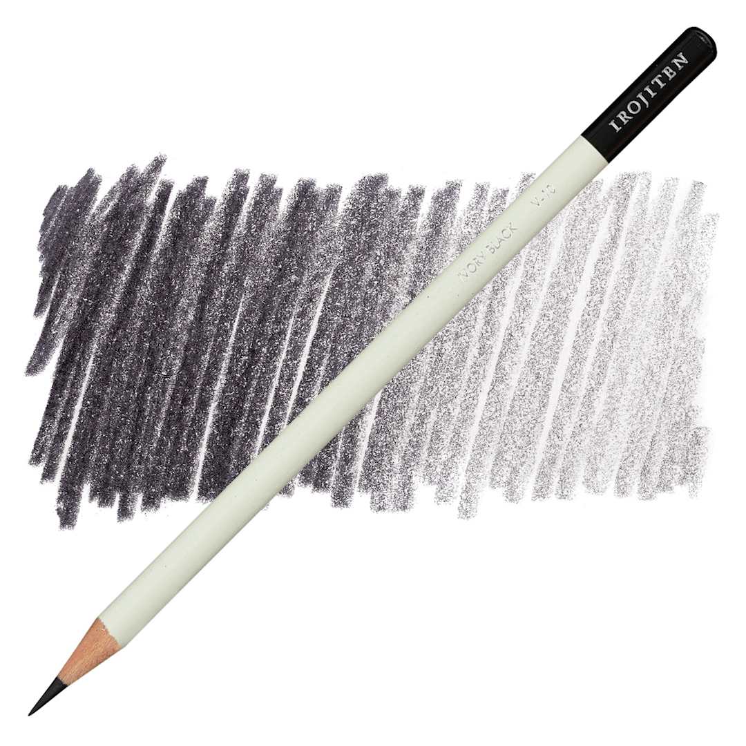 Open in modal - Irojiten Color Pencil - Ivory Black pencil and swatch