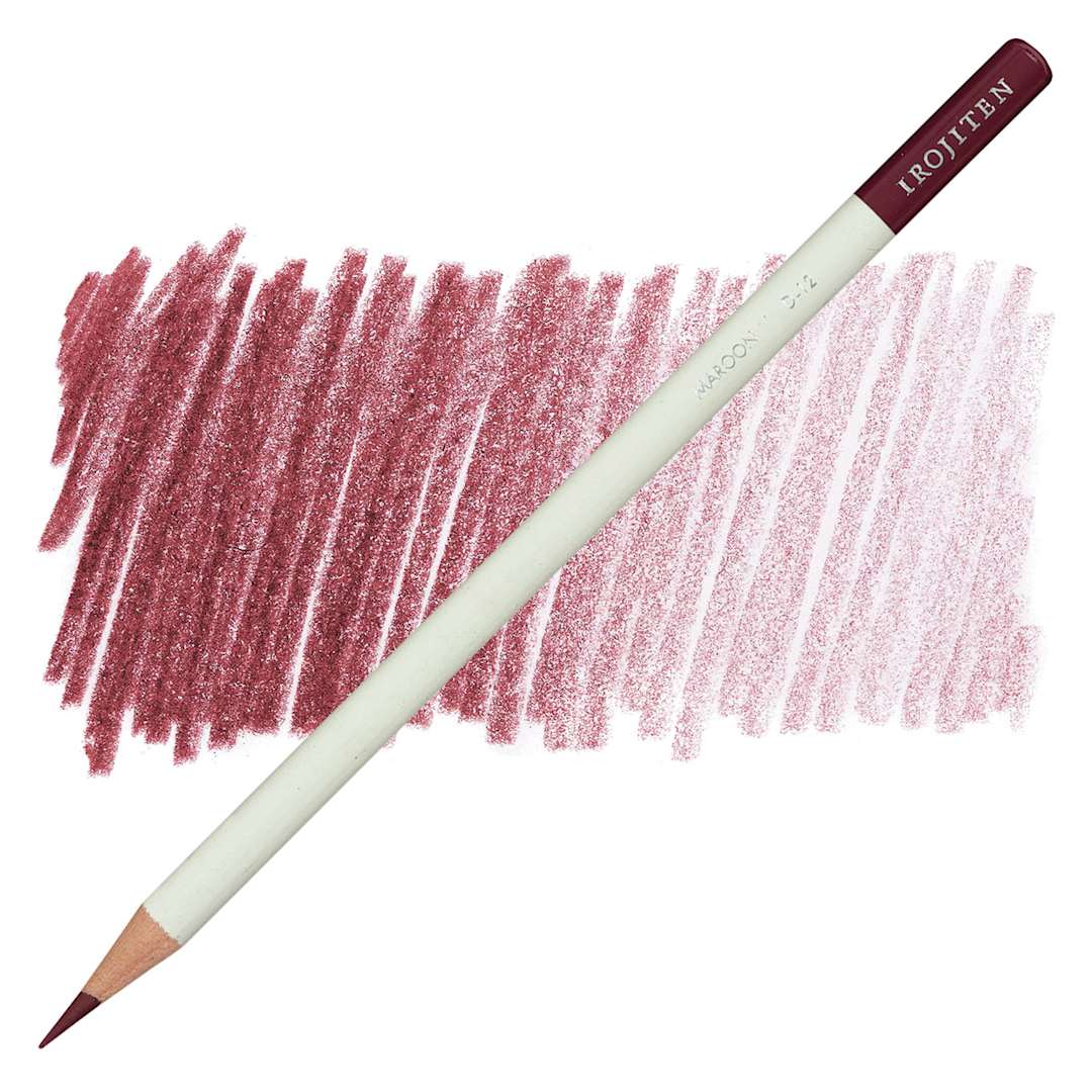 Open in modal - Irojiten Color Pencil - Maroon pencil and swatch