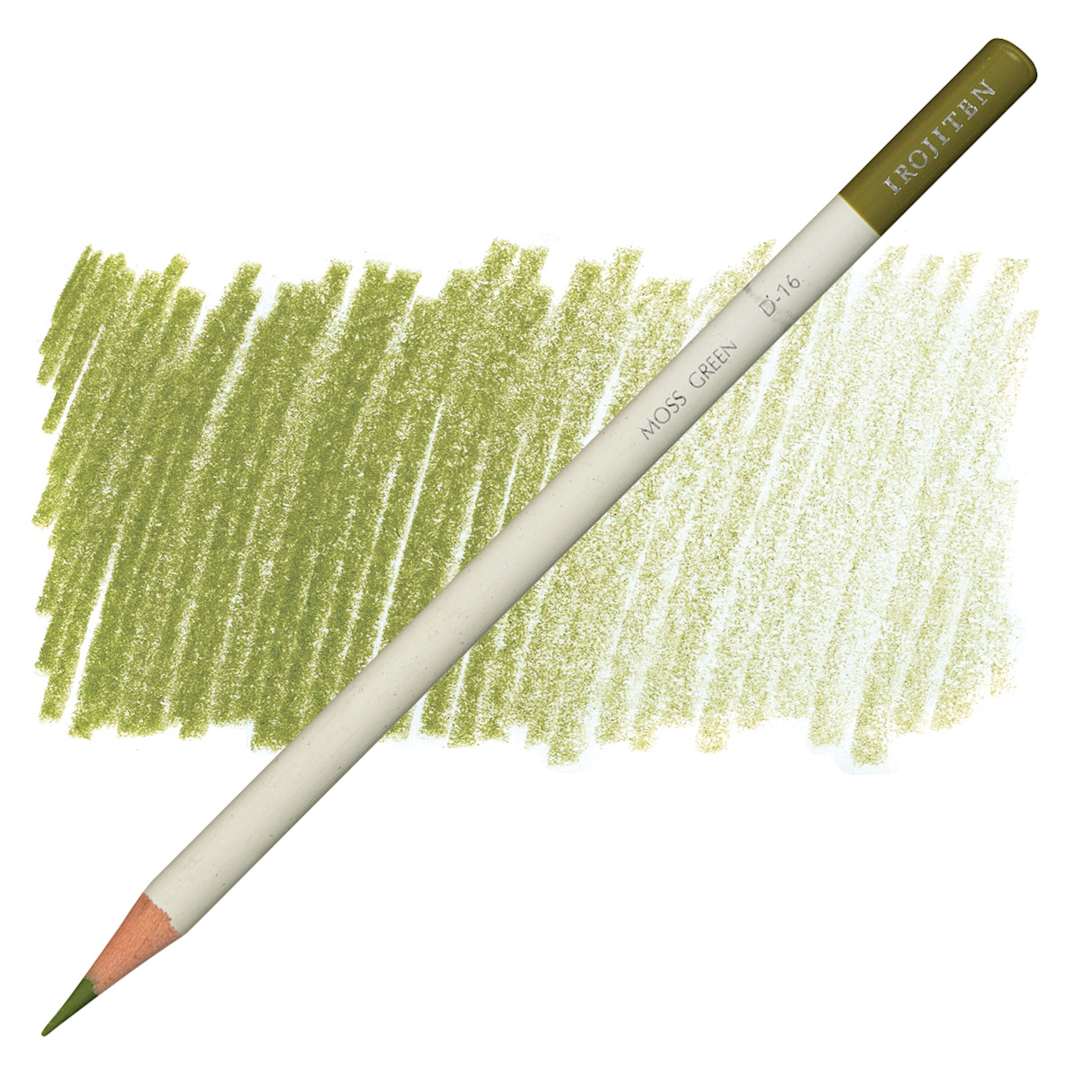 Open in modal - Irojiten Color Pencil - Moss Green pencil and swatch