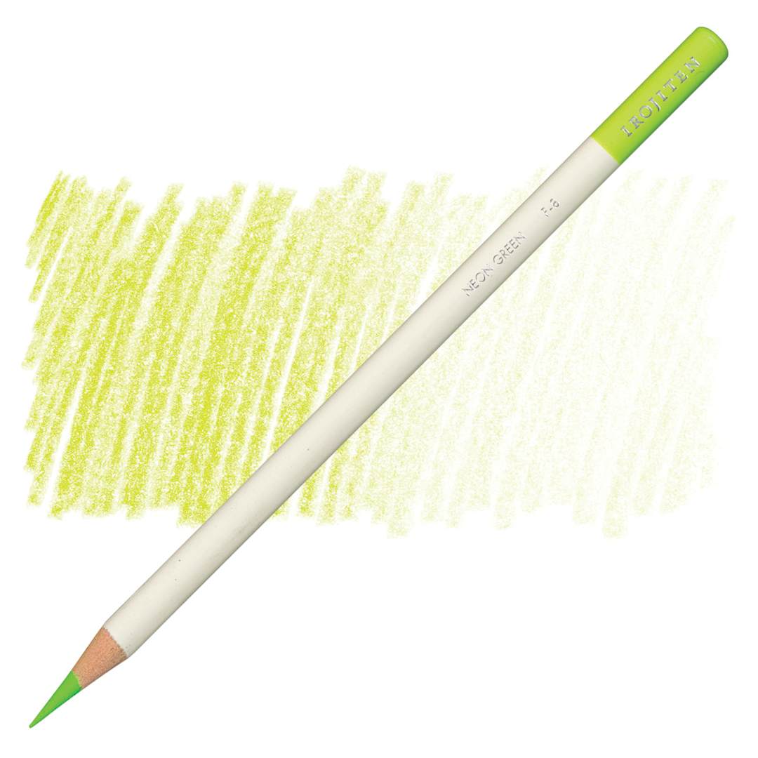 Open in modal - Irojiten Color Pencil - Neon Green pencil and swatch