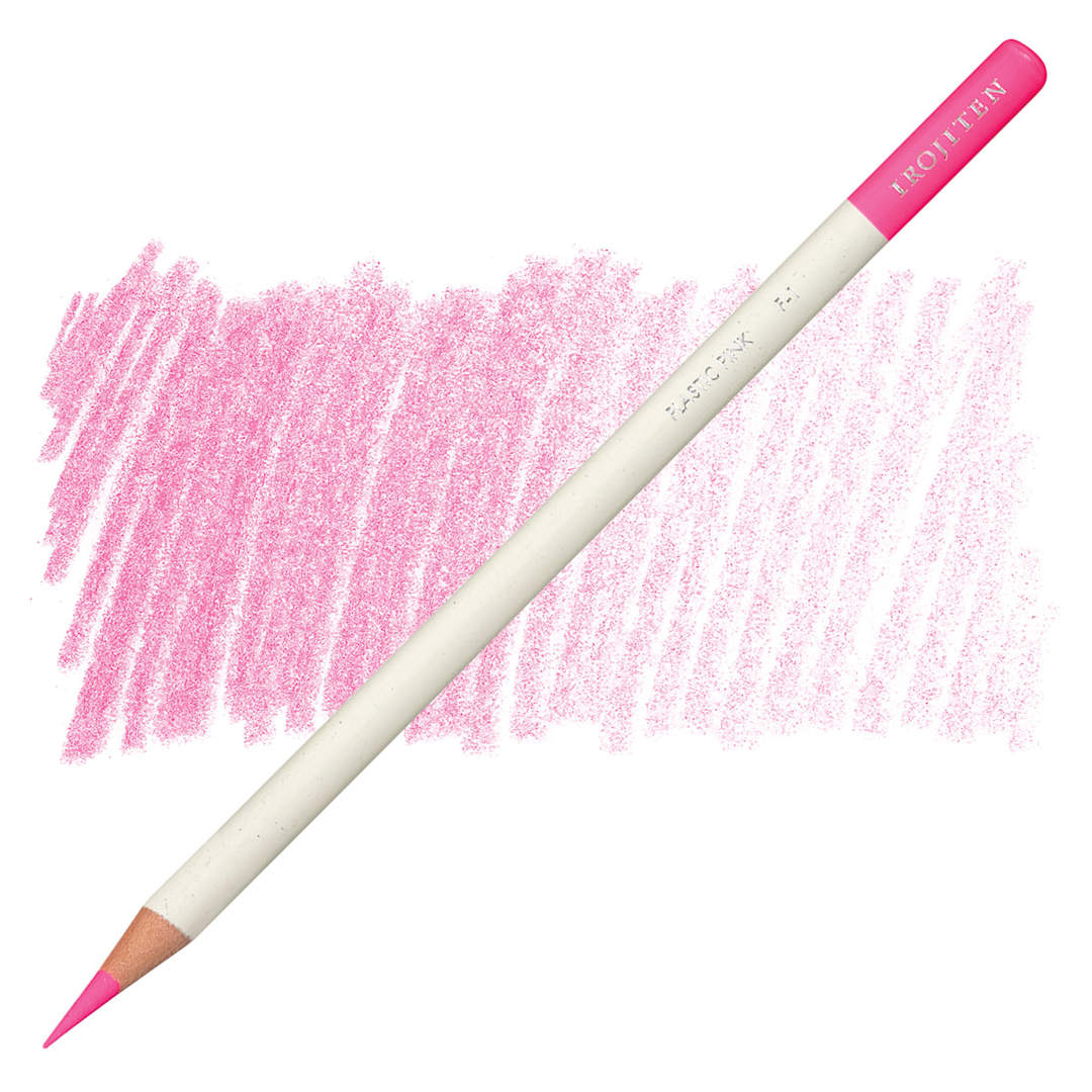 Open in modal - Irojiten Color Pencil - Plastic Pink pencil and swatch