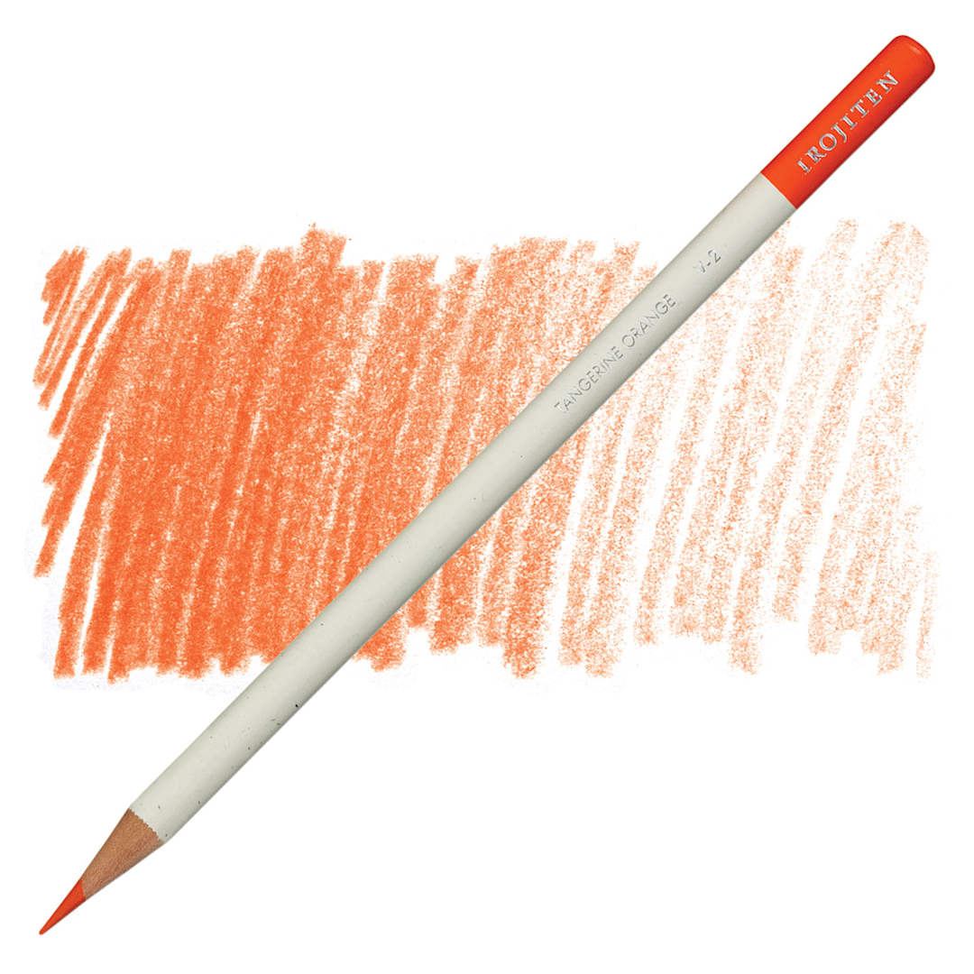 Open in modal - Irojiten Color Pencil - Tangerine Orange pencil and swatch