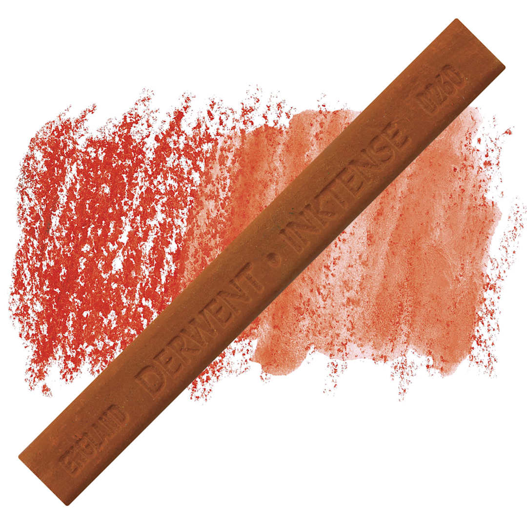 Open in modal - Derwent Inktense Block - Burnt Orange block and swatch