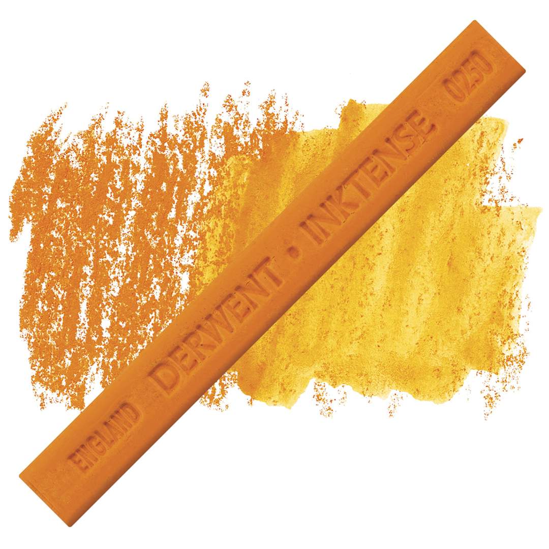 Open in modal - Derwent Inktense Block - Cadmium Orange block and swatch