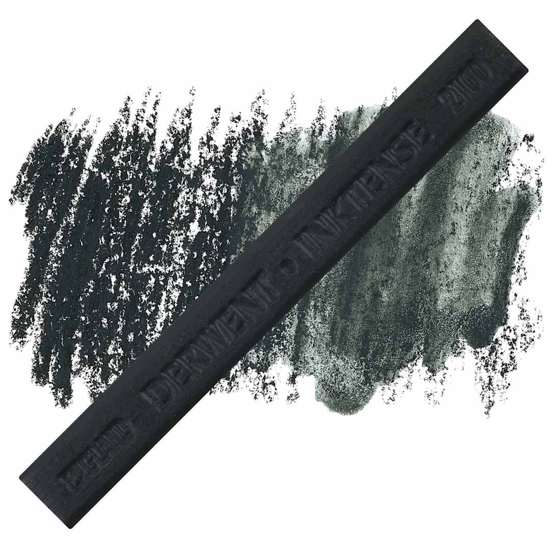 Open in modal - Derwent Inktense Block - Charcoal Gray block and swatch