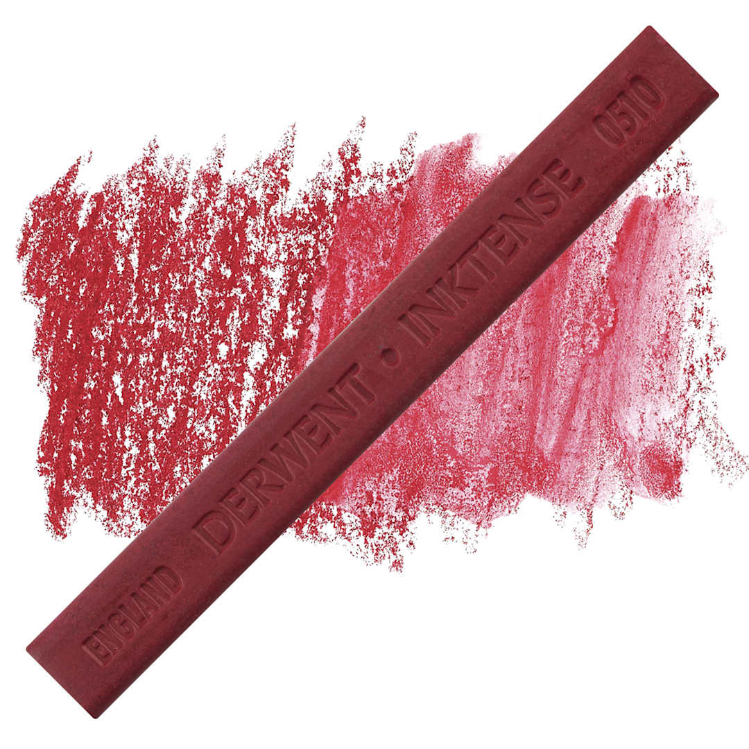 Open in modal - Derwent Inktense Block - Cherry block and swatch